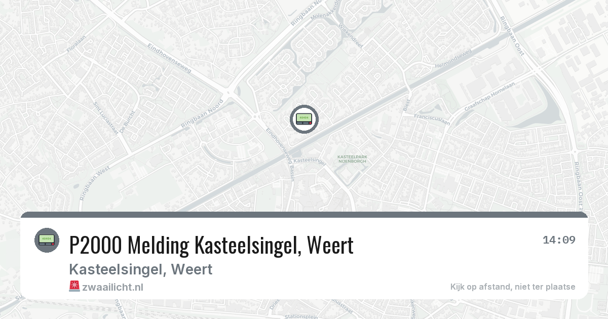 P2000 Melding Kasteelsingel, Weert — 2 mei 2026