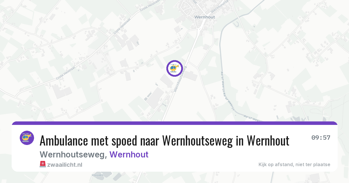 Ambulance met spoed naar Wernhoutseweg in Wernhout — 11 aug 2026