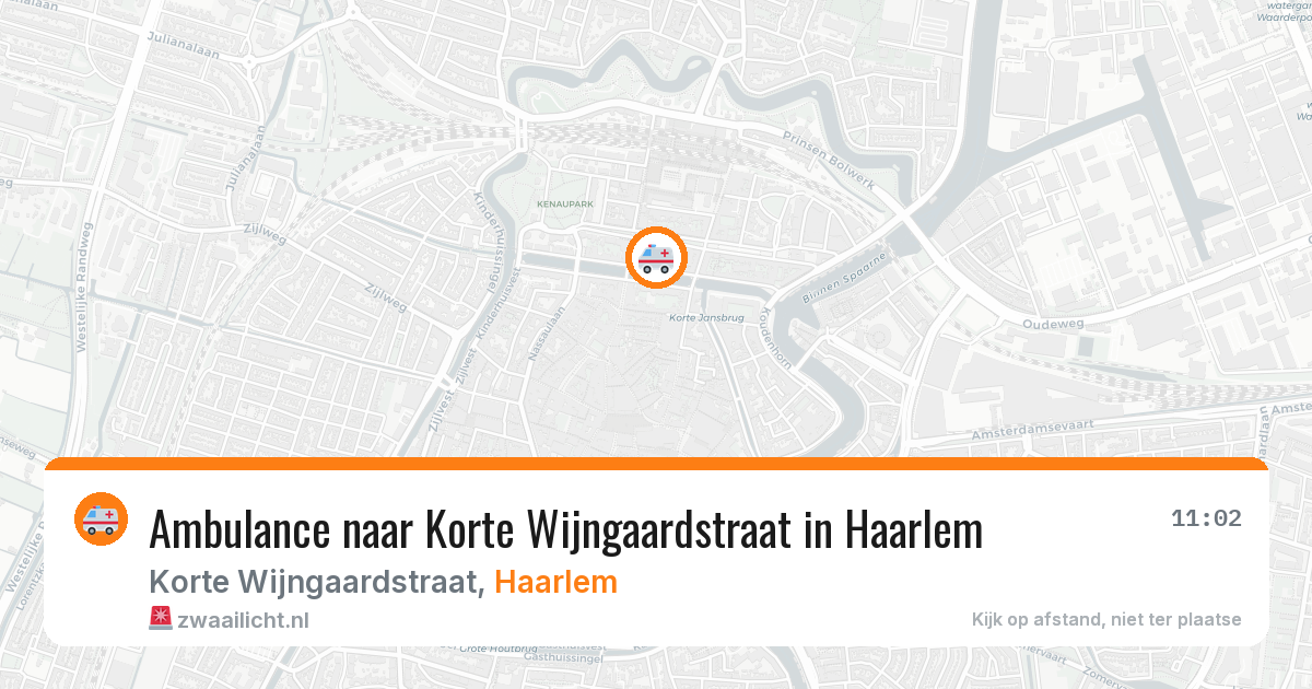 Ambulance naar Korte Wijngaardstraat in Haarlem — 22 mrt 2026