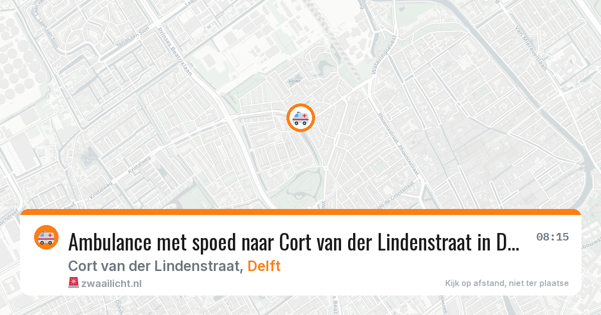 Ambulance met spoed naar Cort van der Lindenstraat in Delft — 31 jul 2026