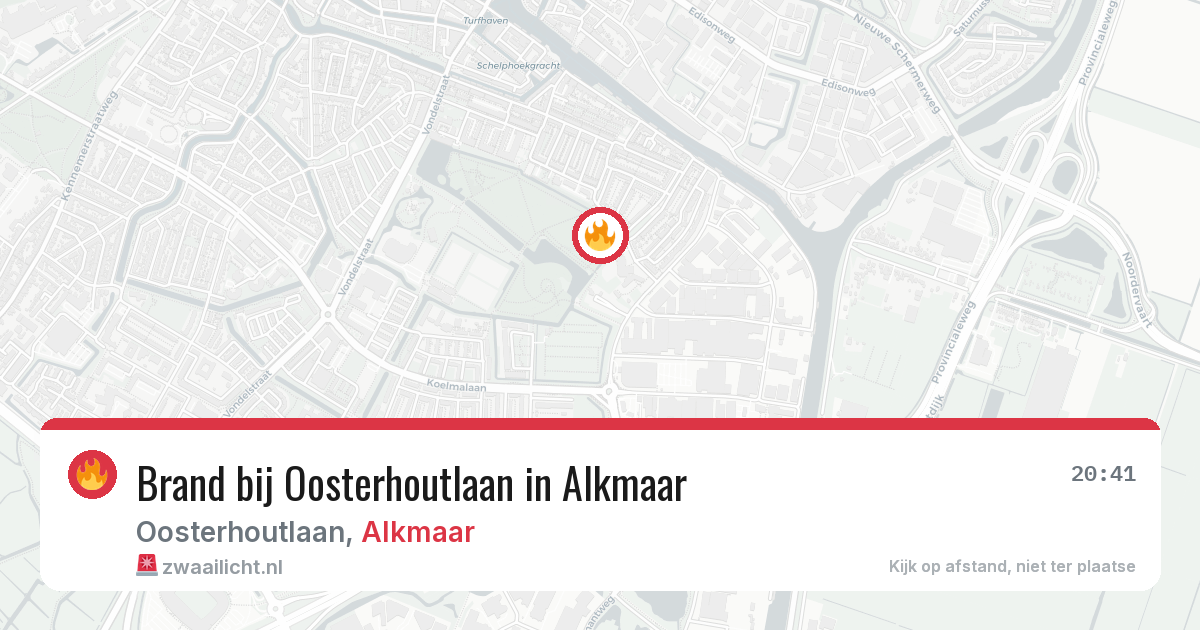 Brand bij Oosterhoutlaan in Alkmaar — 6 apr 2026