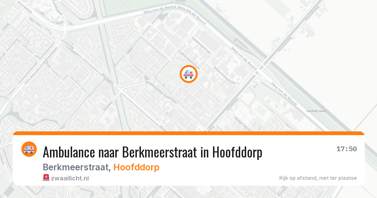 Ambulance naar Berkmeerstraat in Hoofddorp — 2 aug 2026