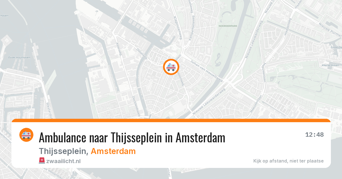 Ambulance naar Thijsseplein in Amsterdam — 13 jun 2026