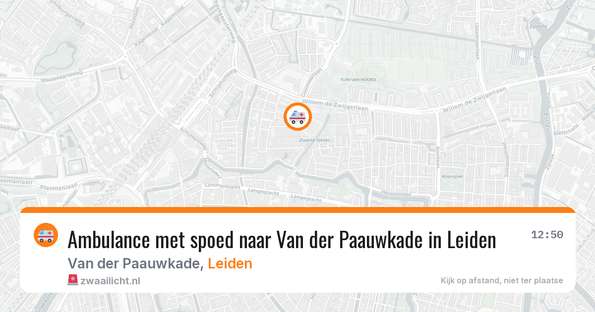 Ambulance met spoed naar Van der Paauwkade in Leiden — 4 aug 2026
