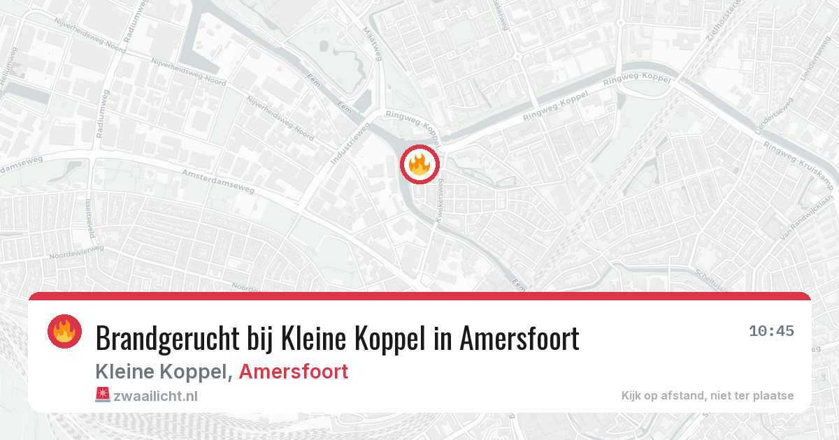 Brandgerucht bij Kleine Koppel in Amersfoort — 4 mei 2026
