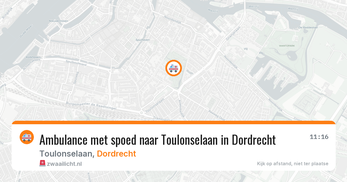Ambulance met spoed naar Toulonselaan in Dordrecht — 28 jan 2026