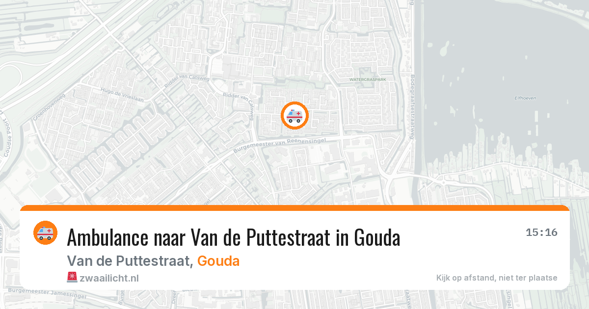 Ambulance naar Van de Puttestraat in Gouda — 7 jun 2026