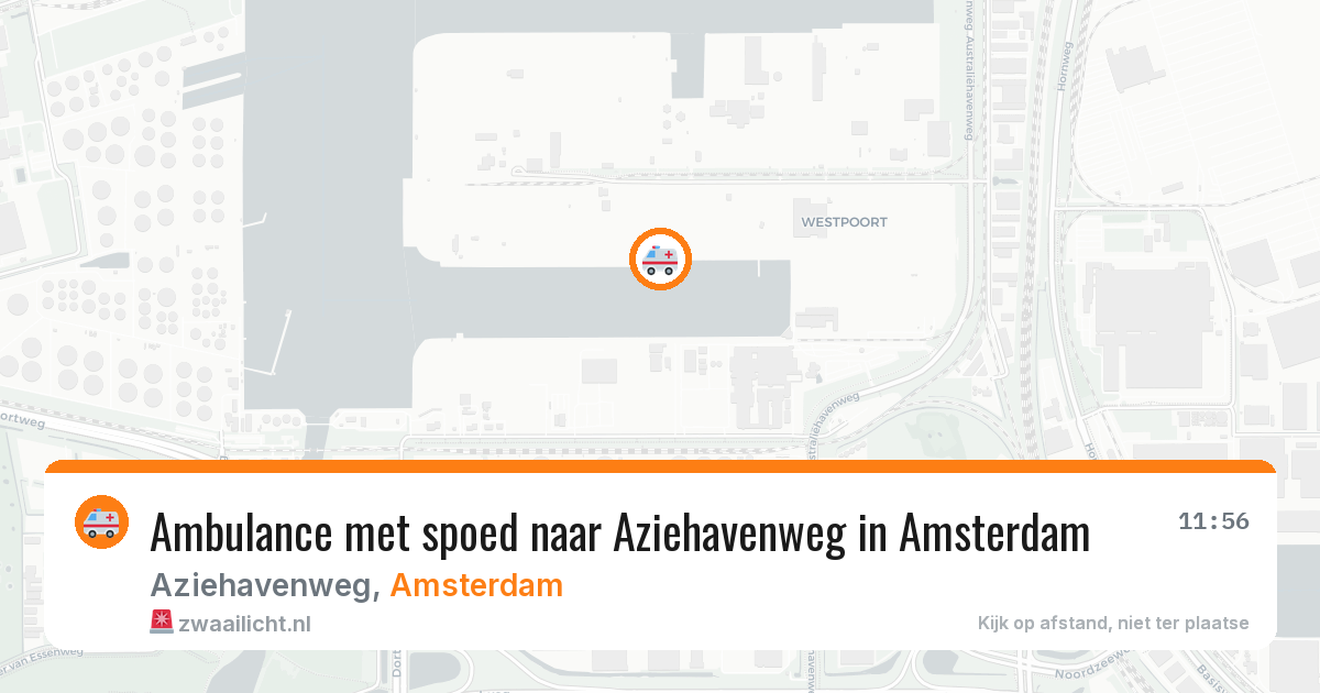 Ambulance met spoed naar Aziehavenweg in Amsterdam — 19 jun 2026