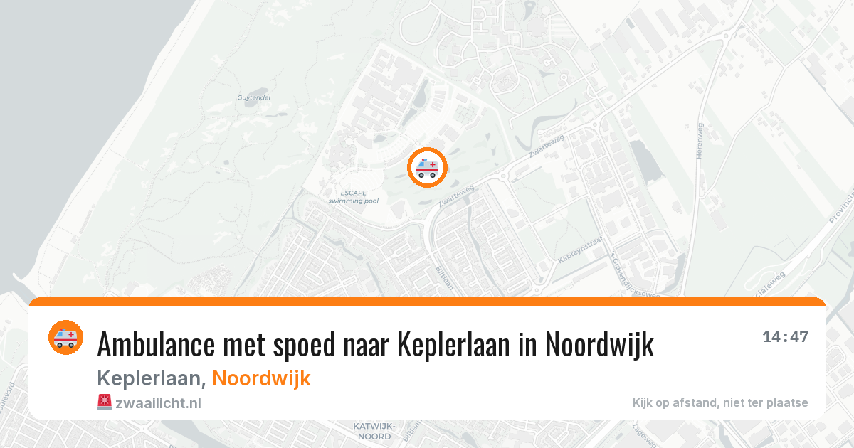 Ambulance met spoed naar Keplerlaan in Noordwijk — 29 jul 2026