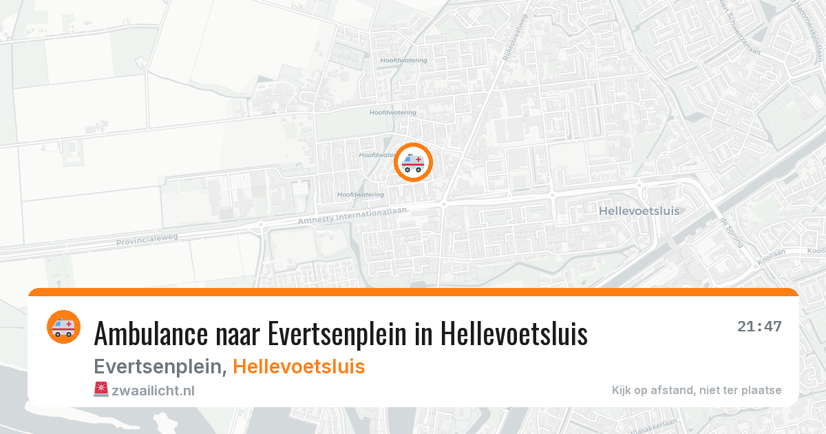 Ambulance naar Evertsenplein in Hellevoetsluis — 11 aug 2026