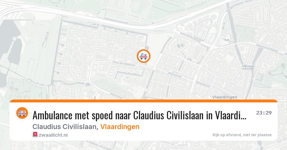Ambulance met spoed naar Claudius Civilislaan in Vlaardingen — 27 apr 2026