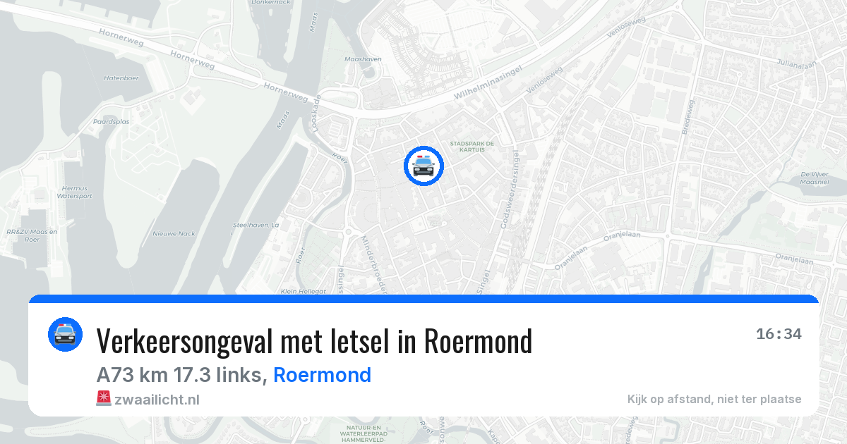 Verkeersongeval met letsel in Roermond — 26 apr 2026