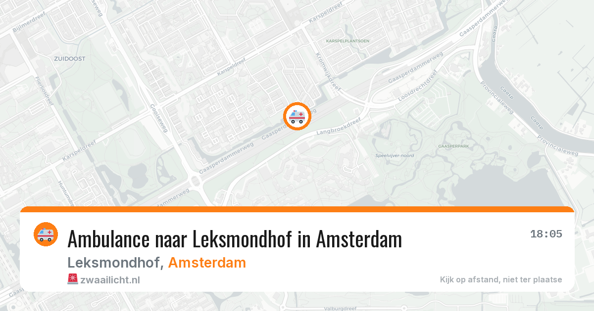 Ambulance naar Leksmondhof in Amsterdam — 23 jun 2026