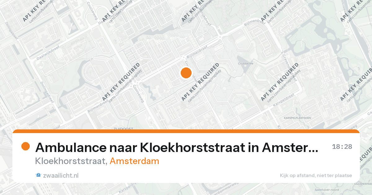Ambulance naar Kloekhorststraat in Amsterdam — 26 aug 2026