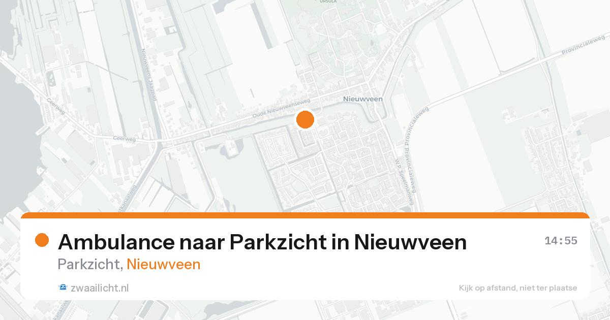 Ambulance naar Parkzicht in Nieuwveen — 23 aug 2026
