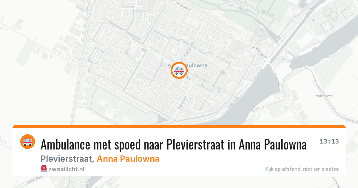Ambulance met spoed naar Plevierstraat in Anna Paulowna — 18 apr 2026