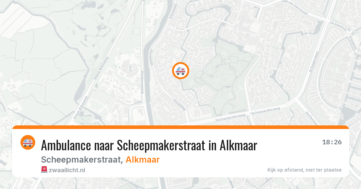 Ambulance naar Scheepmakerstraat in Alkmaar — 22 mrt 2026