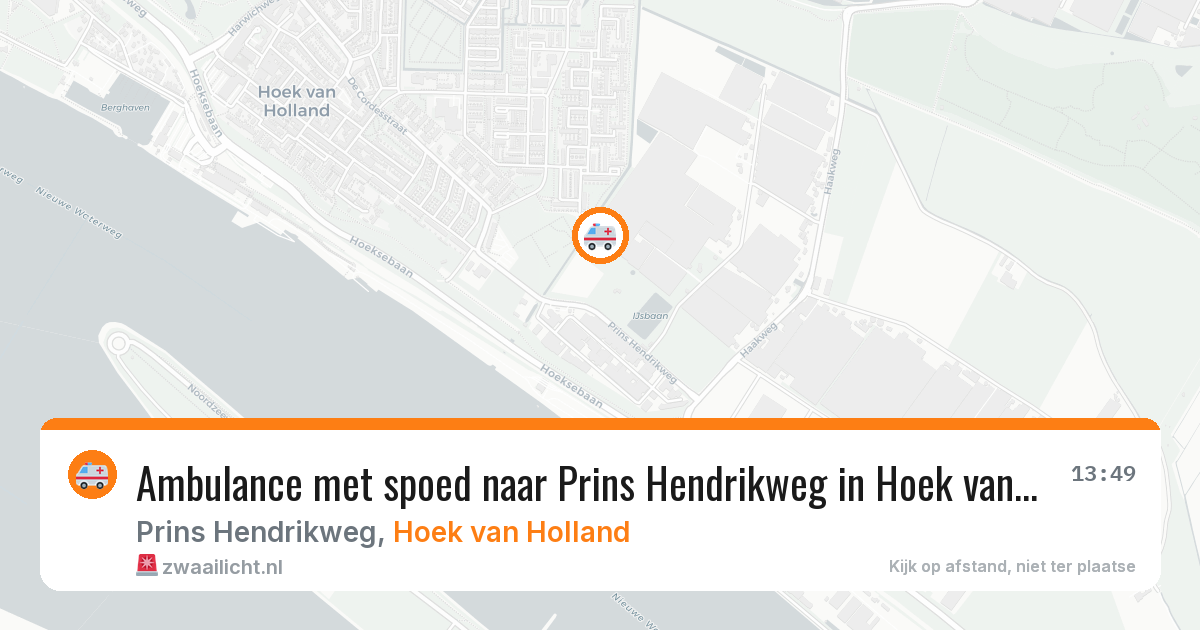 Ambulance met spoed naar Prins Hendrikweg in Hoek van Holland — 11 aug 2026