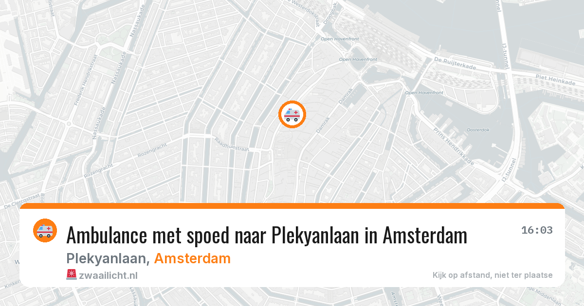 Ambulance met spoed naar Plekyanlaan in Amsterdam — 28 apr 2026