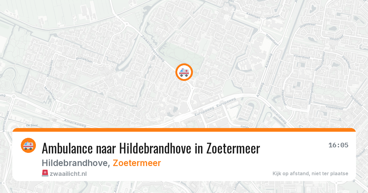 Ambulance naar Hildebrandhove in Zoetermeer — 2 jun 2026