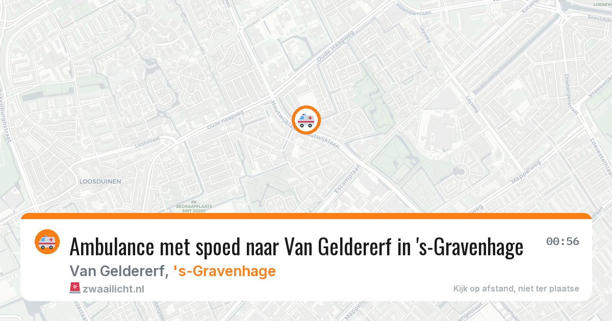 Ambulance met spoed naar Van Geldererf in 's-Gravenhage — 15 jul 2026