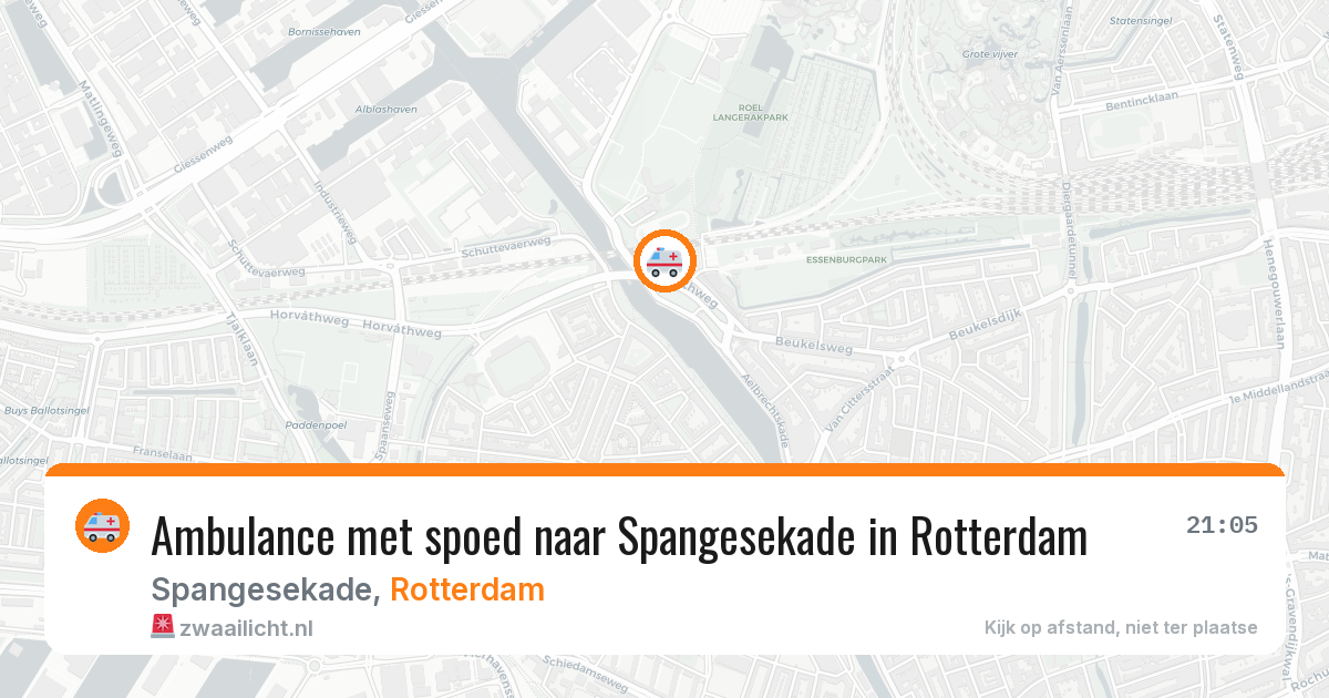 Ambulance met spoed naar Spangesekade in Rotterdam — 25 jun 2026
