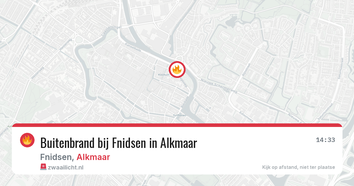 Buitenbrand bij Fnidsen in Alkmaar — 26 jun 2026