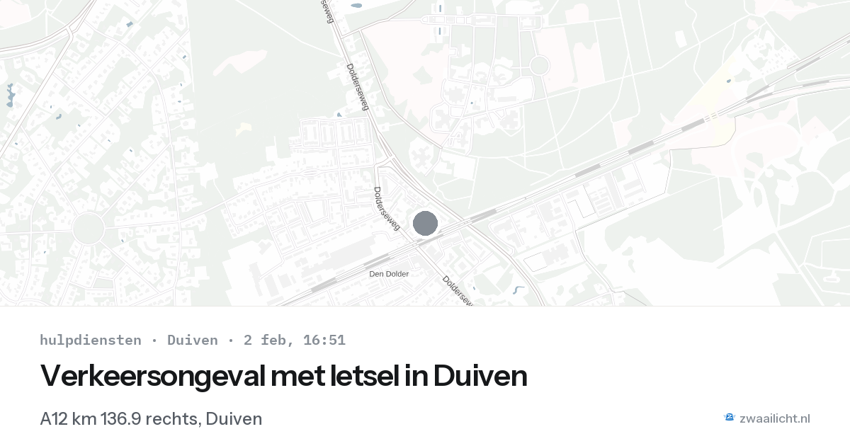 Verkeersongeval met letsel in Duiven — 2 feb 2026