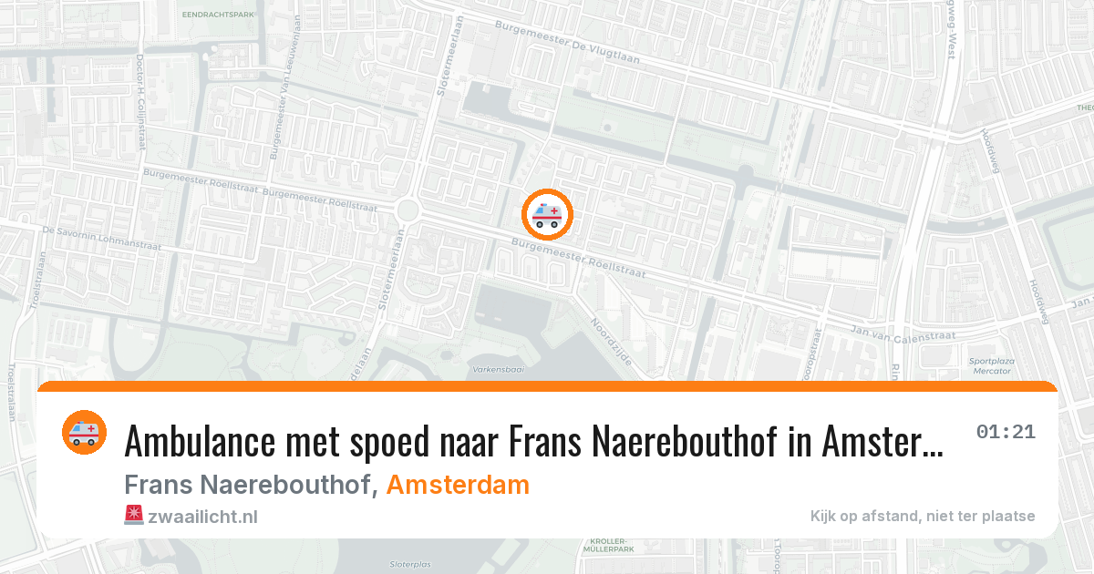 Ambulance met spoed naar Frans Naerebouthof in Amsterdam — 7 apr 2026