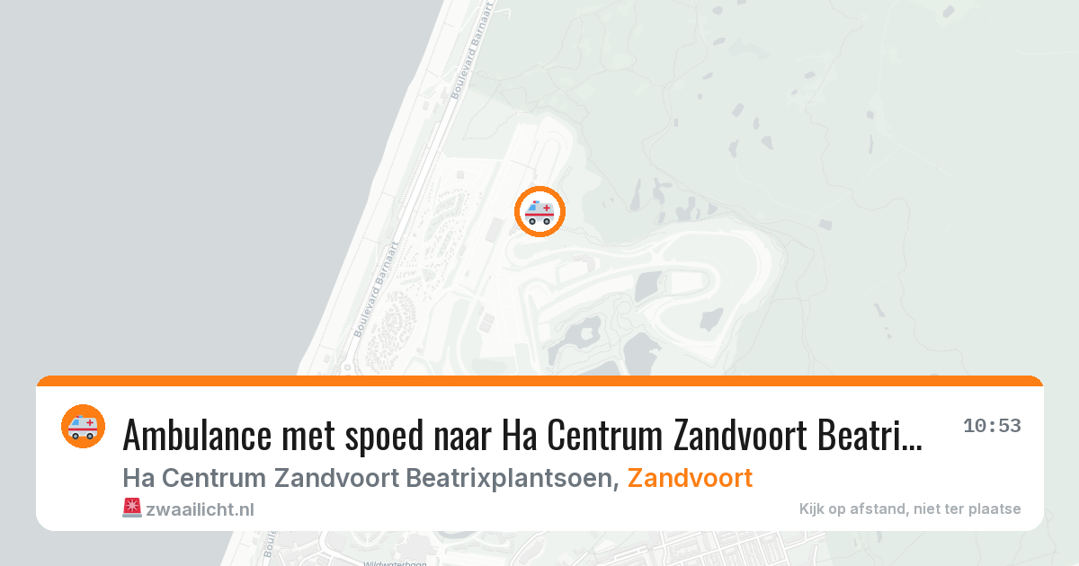 Ambulance met spoed naar Ha Centrum Zandvoort Beatrixplantsoen in Zandvoort — 3 feb 2026