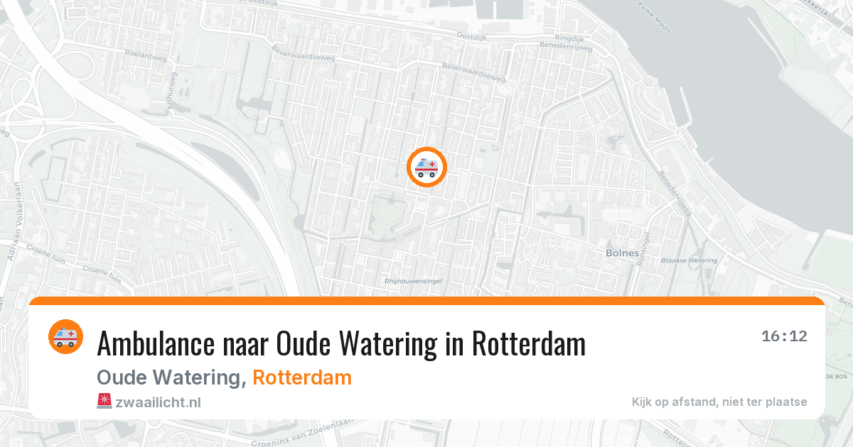 Ambulance naar Oude Watering in Rotterdam — 9 apr 2026
