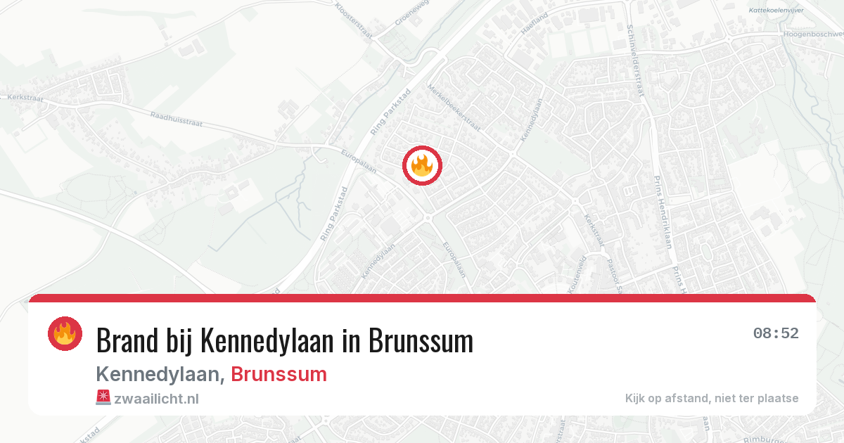 Brand bij Kennedylaan in Brunssum — 12 jul 2026