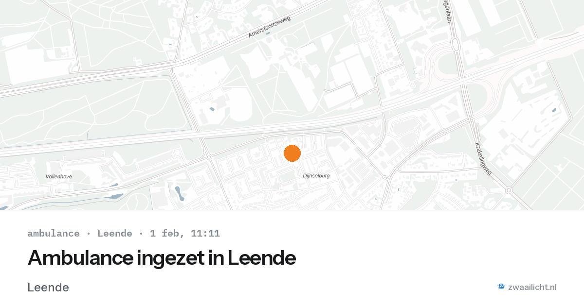 Ambulance ingezet in Leende — 1 feb 2026