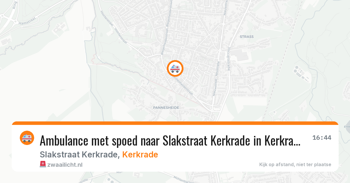 Ambulance met spoed naar Slakstraat Kerkrade in Kerkrade — 25 mei 2026
