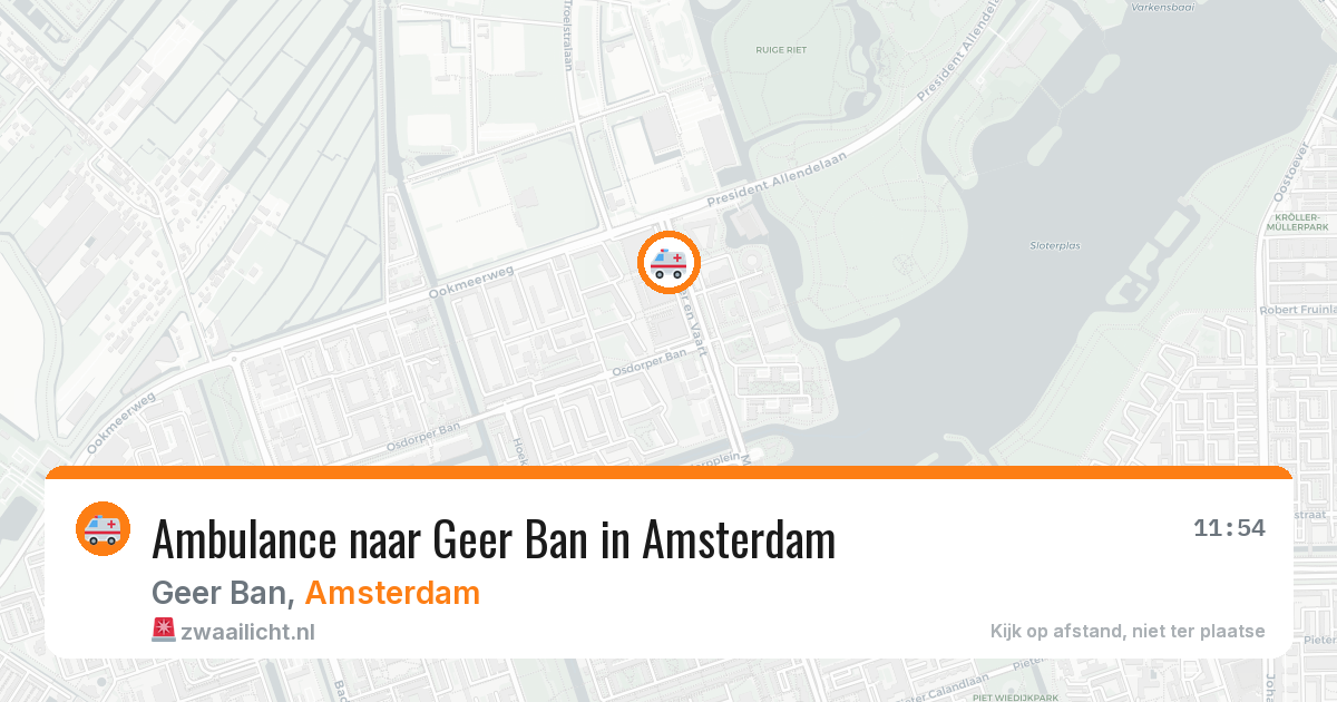 Ambulance naar Geer Ban in Amsterdam — 9 mrt 2026