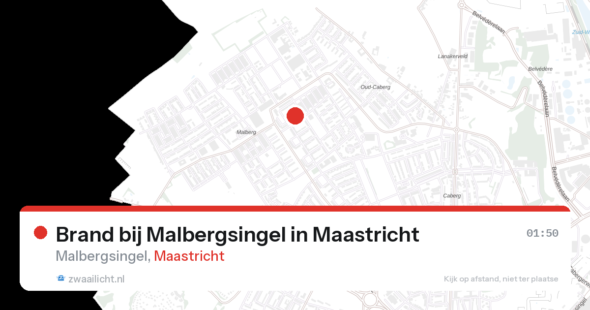 Brand bij Malbergsingel in Maastricht — 10 aug 2026