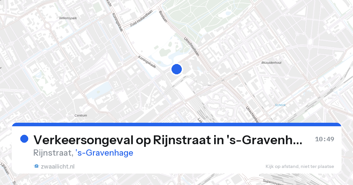 Verkeersongeval op Rijnstraat in 's-Gravenhage — 27 aug 2026