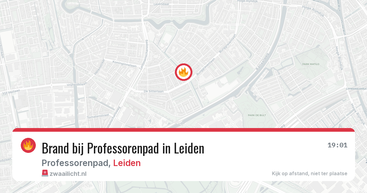 Brand bij Professorenpad in Leiden — 12 mei 2026