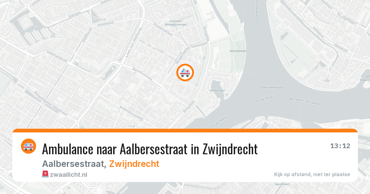 Ambulance naar Aalbersestraat in Zwijndrecht — 5 jul 2026
