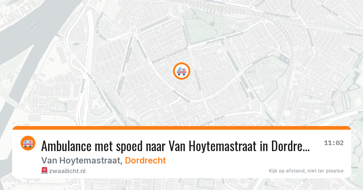 Ambulance met spoed naar Van Hoytemastraat in Dordrecht — 30 jun 2026