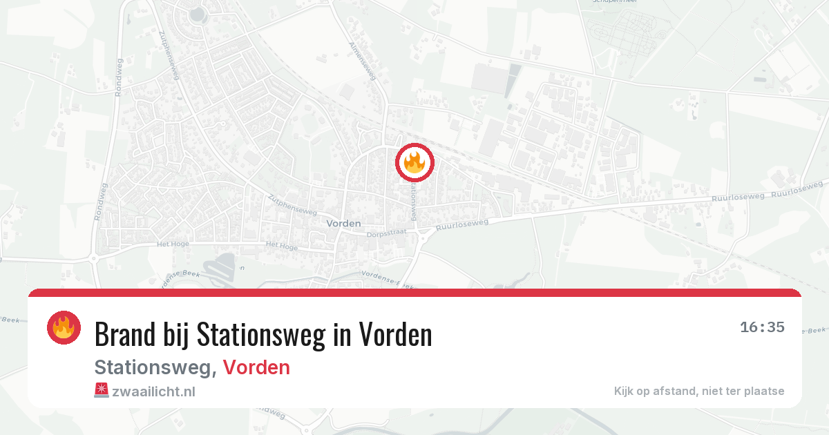 Brand bij Stationsweg in Vorden — 28 apr 2026