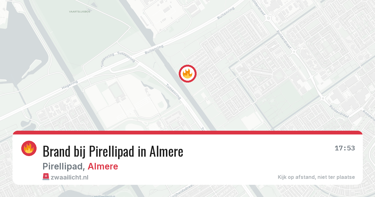 Brand bij Pirellipad in Almere — 9 mei 2026
