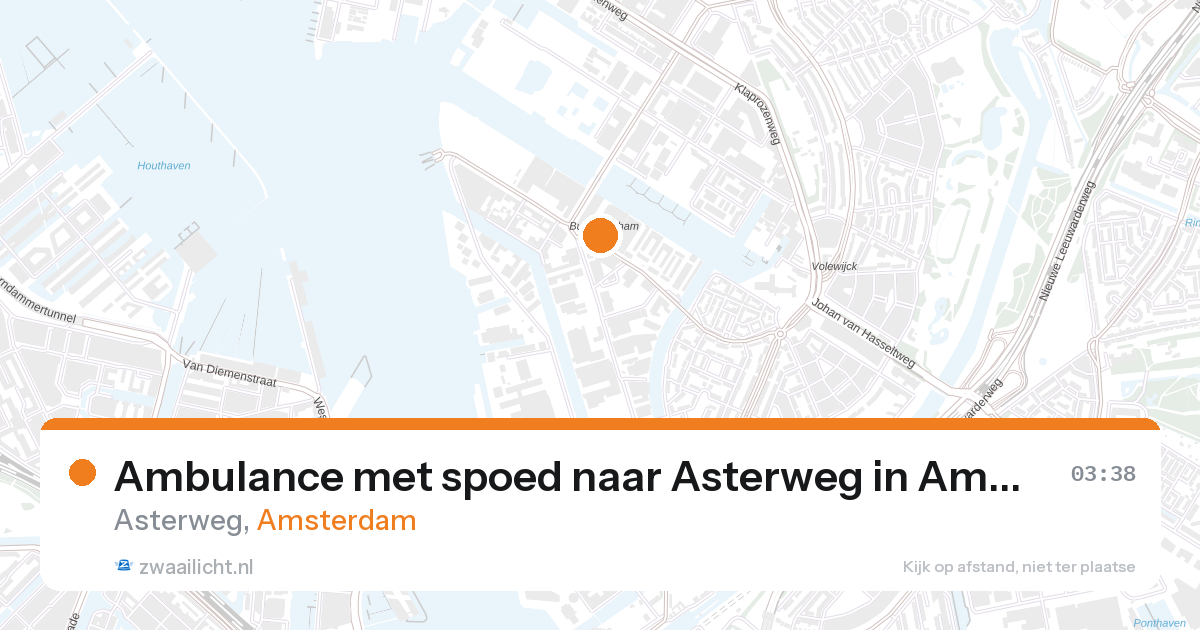 Ambulance met spoed naar Asterweg in Amsterdam — 28 aug 2026