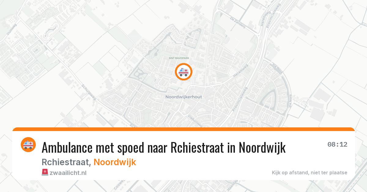 Ambulance met spoed naar Rchiestraat in Noordwijk — 4 jul 2026
