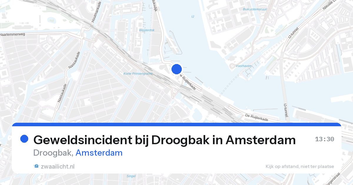 Geweldsincident bij Droogbak in Amsterdam — 26 aug 2026