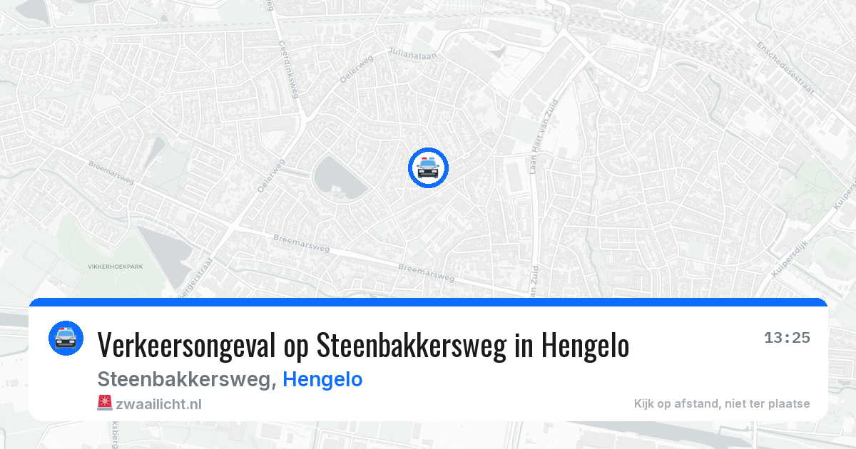 Verkeersongeval op Steenbakkersweg in Hengelo — 15 jun 2026