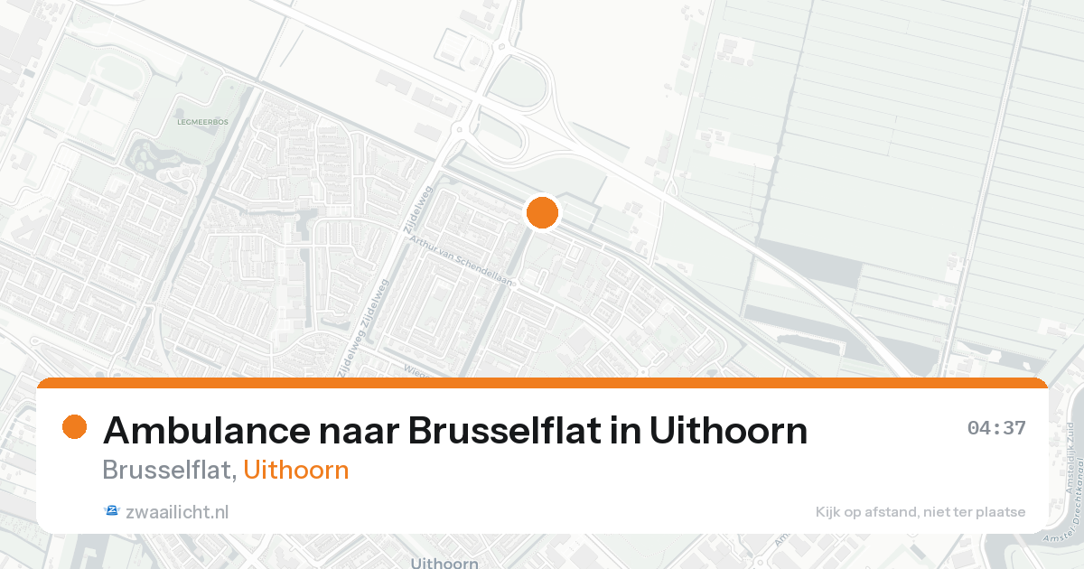 Ambulance naar Brusselflat in Uithoorn — 26 aug 2026