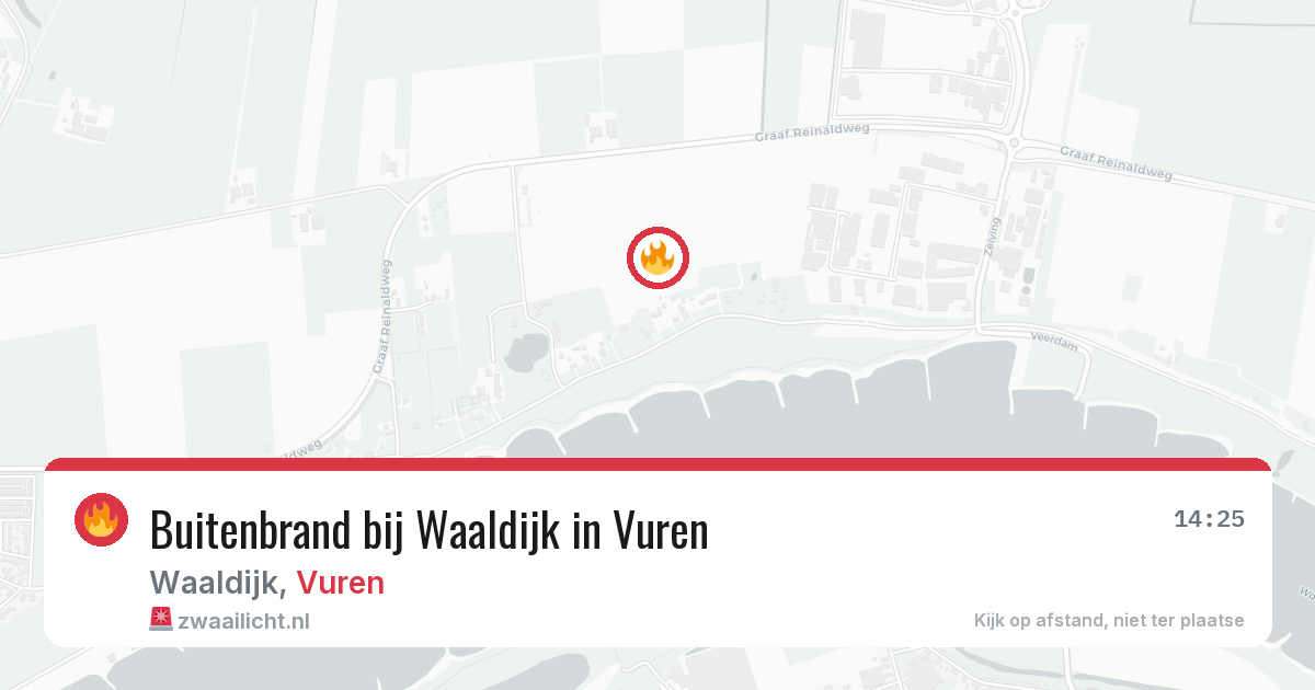 Buitenbrand bij Waaldijk in Vuren — 5 mei 2026