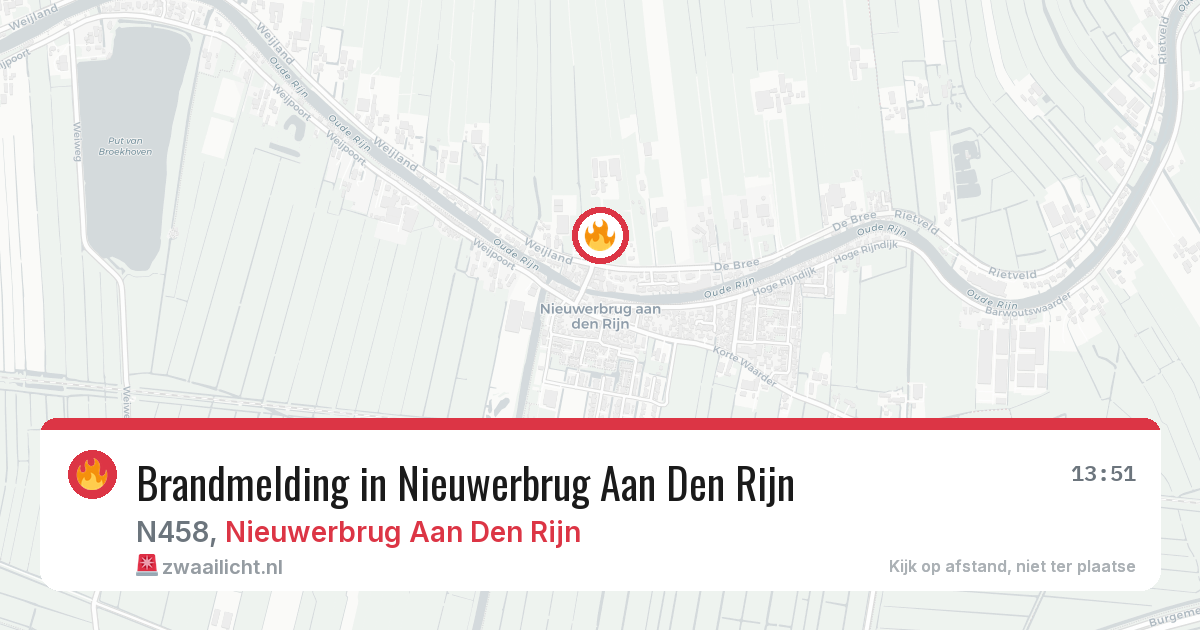 Brandmelding in Nieuwerbrug Aan Den Rijn — 28 mei 2026