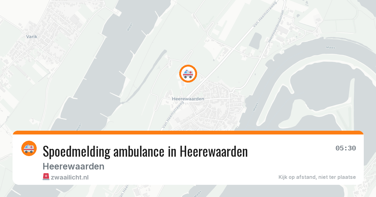 Spoedmelding ambulance in Heerewaarden — 2 mei 2026